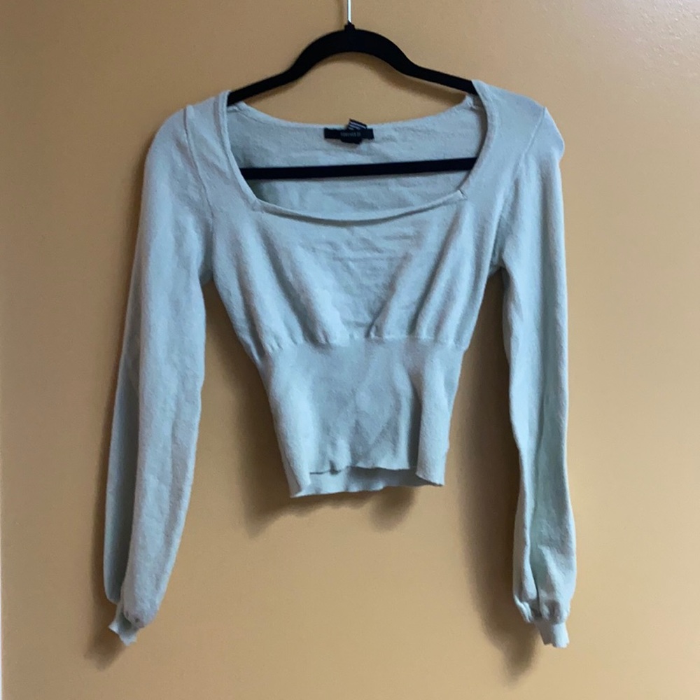 Mint green crop top